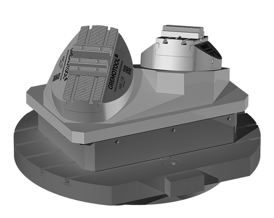Gremotool Präzisionsspannsystem HMC-Baureihe 2x HMC-120 auf Prisma versetzt