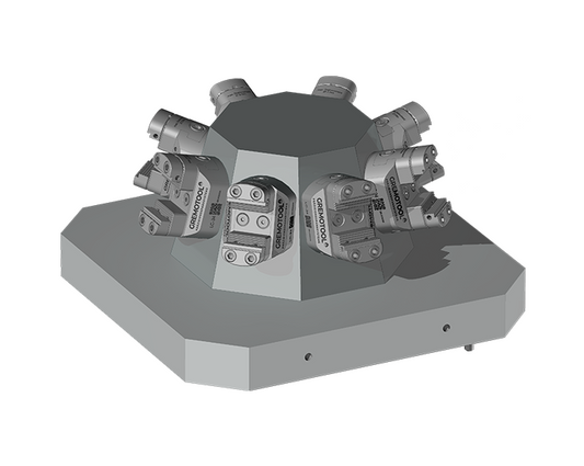 Gremotool Präzisionsspannsystem LC-Baureihe 8x LC-34 auf Pyramide