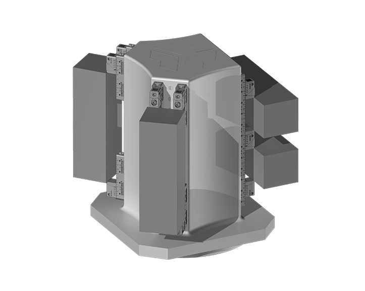 Gremotool Präzisionsspannsystem RC-Baureihe 8x RC-38 L200 Kombiniertes Fest- und Spannmodul auf Turm