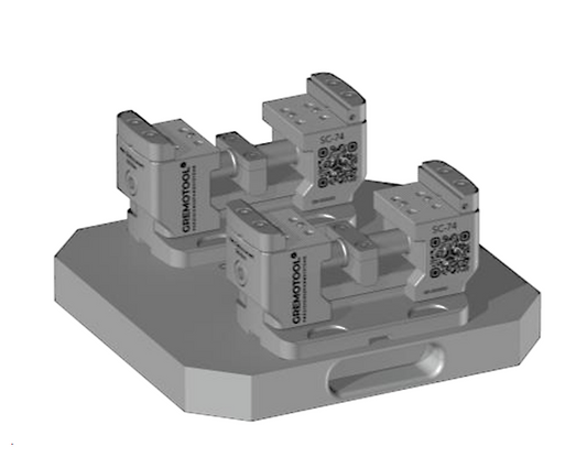 Gremotool Präzisionsspannsystem SC-Baureihe SC-74 2-fach auf Palette UPC-320